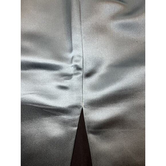 Gucci Made in Italy 100% silk Deep Blue/Gray Pencil Skirt with Slit Size 40/S - Picture 4 of 10